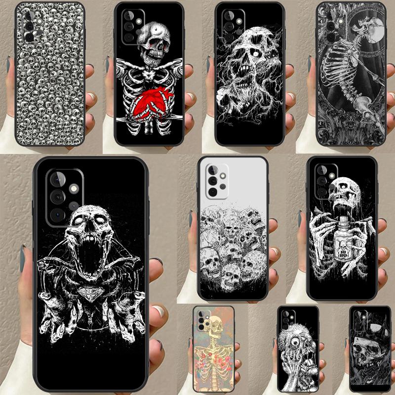 Готическая Мода Череп Чехол Для Samsung A53 A33 A23 A13 A32 A22 A42 A52 A12 A51 A71 A52S A14 A34 A54 Чехол