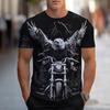 Летняя мужская футболка с круглым вырезом и коротким рукавом, 3D футболка, трендовый топ, футболка с принтом