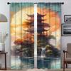 Japan Style Kitchen Curtains for Living Room Curtain Shades Partition Home Interior Curtains 2 Pieces Tulle for Bedroom Blackout