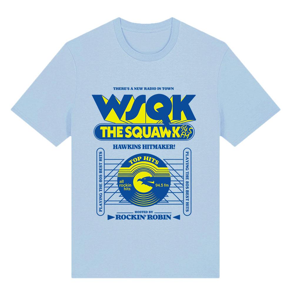 WSQK The Squawk 94.5 FM Футболки Телепортируй меня Футболки Место отстой Графическая футболка Хлопковые футболки с коротким рукавом Уличная одежда