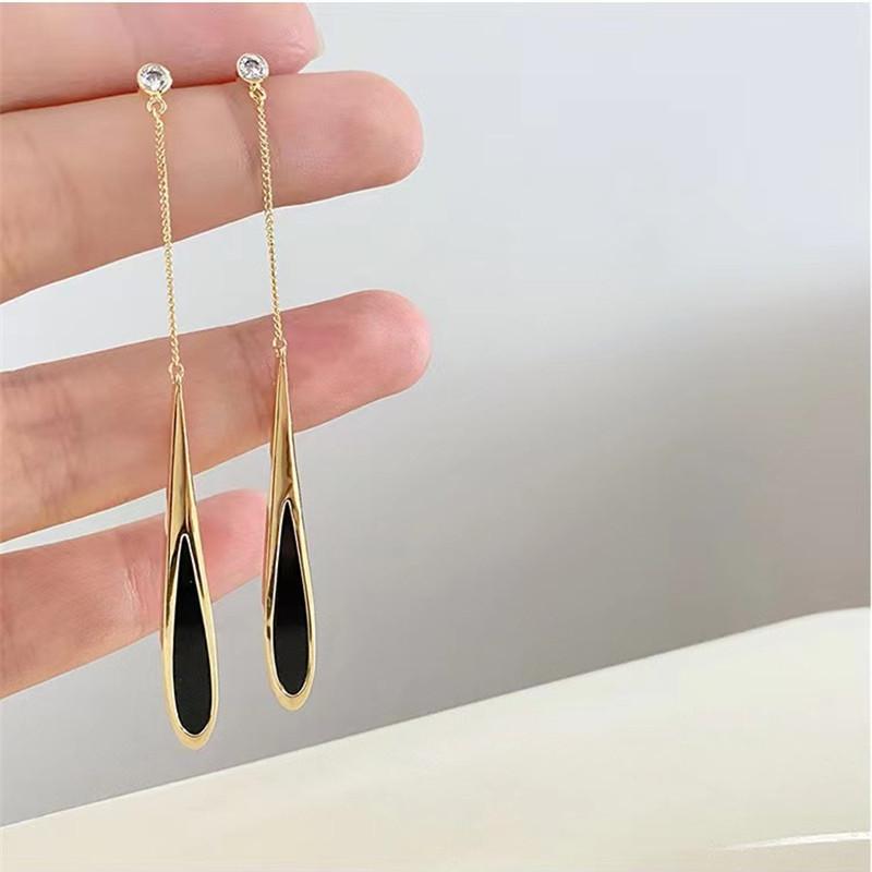 European Statement Long Drop Earrings for Women Crystal Pearl Metal Butterfly Round Heart Star Dangle Earrings Tassel Jewelry