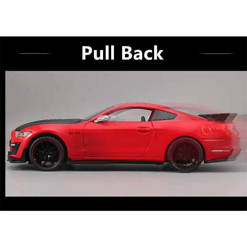 1/24 Mustang GT Viper Shelby GT500 Alloy Sports Car Model Diecasts Metal Racing Car Vehicles Model Sound and Light Kids Toy Gift