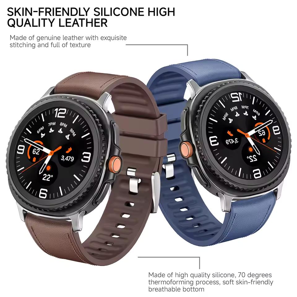 Официальный кожаный ремешок без зазоров для Samsung Galaxy Watch 8 Classic 46 мм, ремешок для Galaxy Watch 8 40 мм 44 мм, аксессуары-браслеты