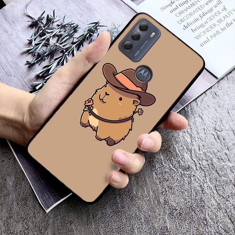 Милый чехол для телефона с капибарой для Moto G84 G22 G32 G42 G52 G62 G53 G72 G60 G60S G100 G10 G20 G30 G13 G50 G 5G G Pure