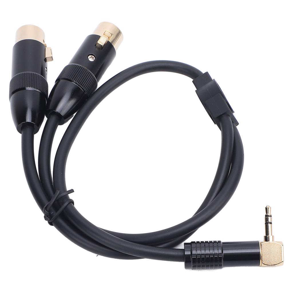 Кабель-разветвитель XLR на 3,5 мм, угловой 90 градусов, 3,5 мм разъем, стерео, штекер на 2 разъема XLR, микрофонный