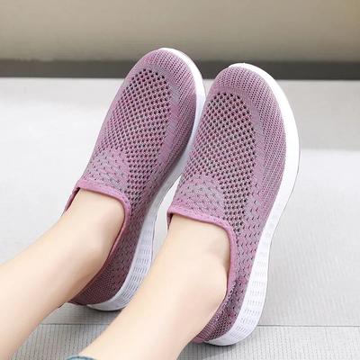 Весна и осень новые повседневные дышащие женские туфли сетчатые одинарные туфли старые пекинские туфли с мелким горлом