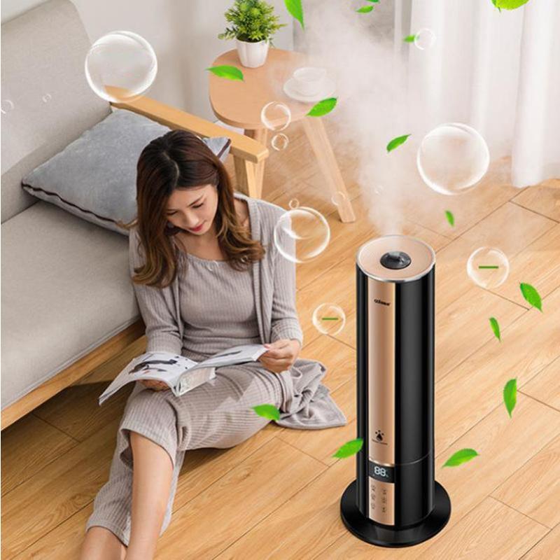 Напольный увлажнитель воздуха 30 Вт, распылитель для помещений, 8 л, умный пульт дистанционного управления, аромадиффузор, очиститель воздуха