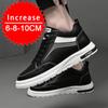 Fashion New Men's Height-increasing Sports Shoes with an Inner Height of 8 Cm, Casual Shoes for Men, Genuine Leather Elevator Shoes