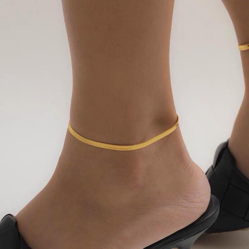 4 мм 316L нержавеющая сталь змея цепь браслет на щиколотку для женщин/мужчин сексуальный нога браслет аксессуары цепь ювелирные изделия MIT