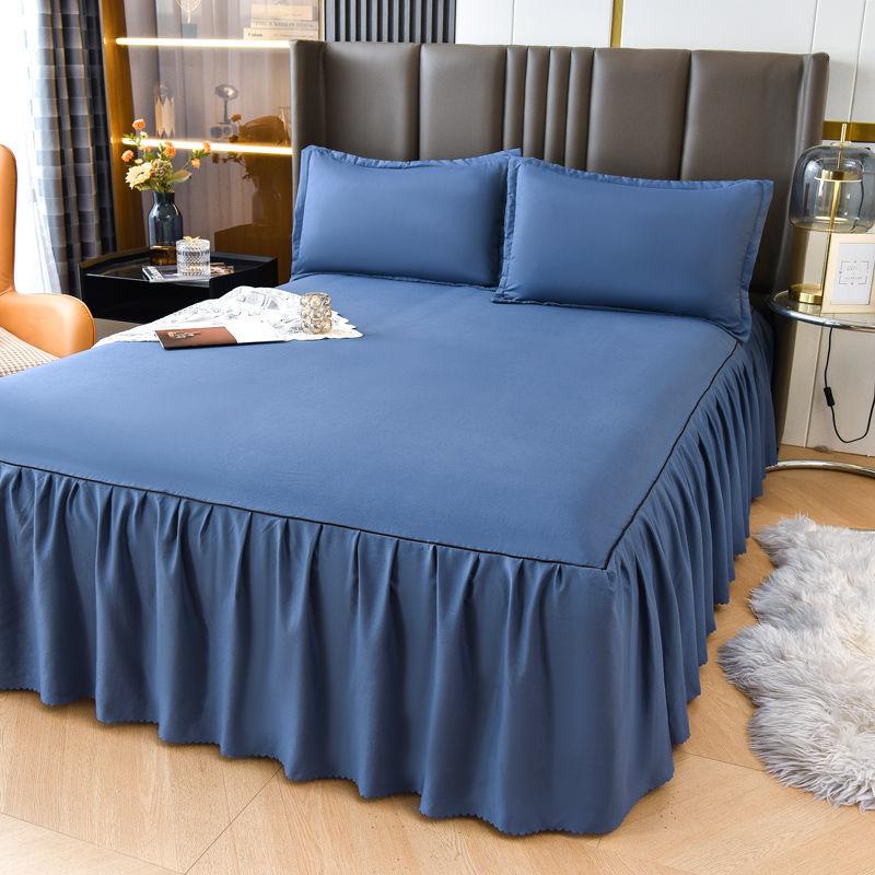 3 шт. юбка-кровать с принтом, эластичная юбка-кровать, элегантное покрывало, комплект простыней, юбка-кровать, защитный чехол для матраса, юбка-кровать