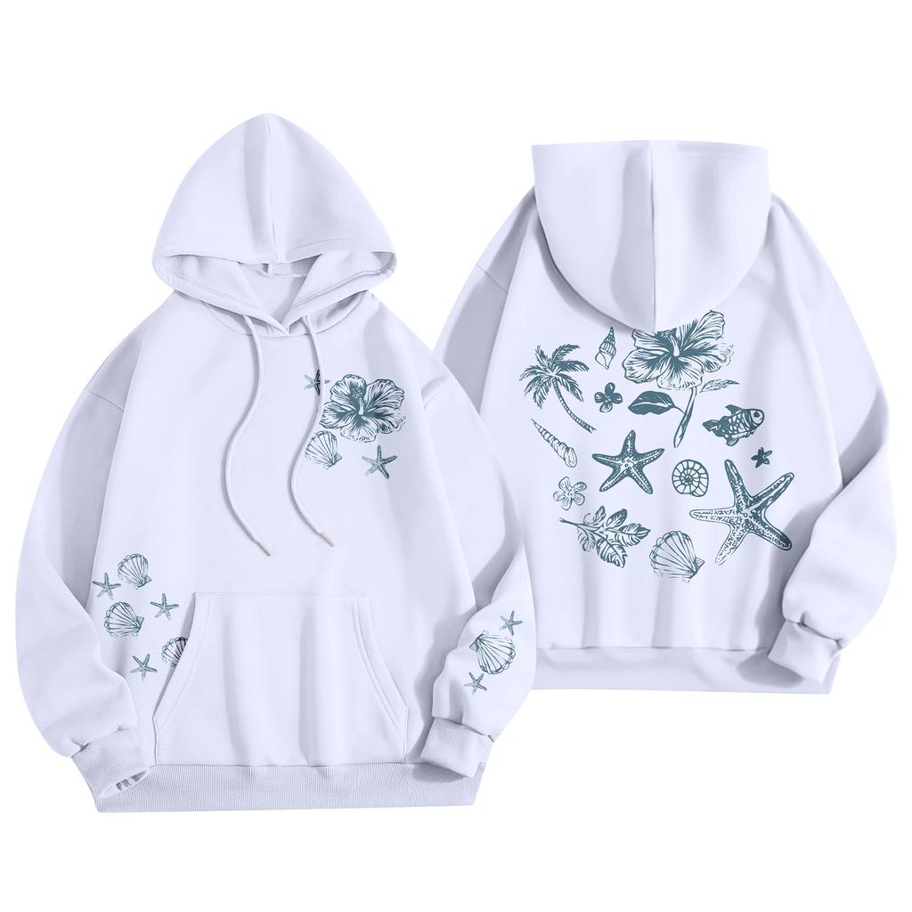 Женская мода, женский легкий пуловер с длинными рукавами и карманами, толстовка с капюшоном в стиле консервативного стиля