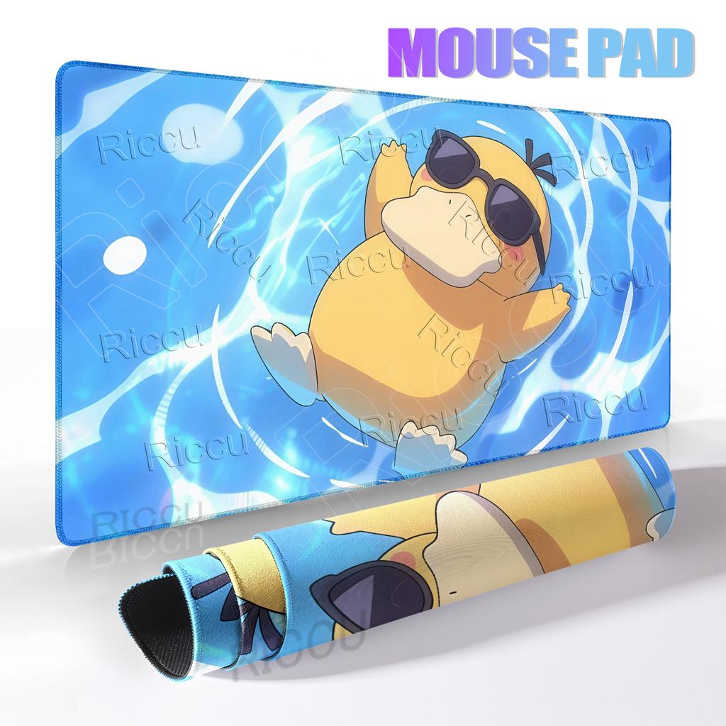 Mouse Pads Anime Extended Gamer Mechanical Keyboard P-pokemon Desk Offices Accessories Psyduck Carpet Gaming Notbook PC Deskrugs
