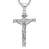 Unisex Titanium Steel Punk Cross Necklace - Non-Fading Hip-Hop Pendant