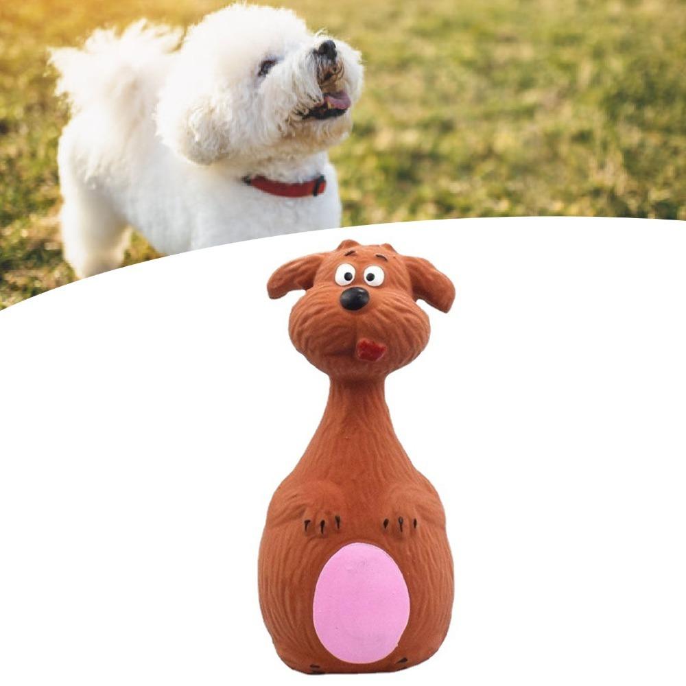 Bite Tough Squeaky Chew Toy Natural Latex Interactive Dog Play Toy  Indoor Entertainment