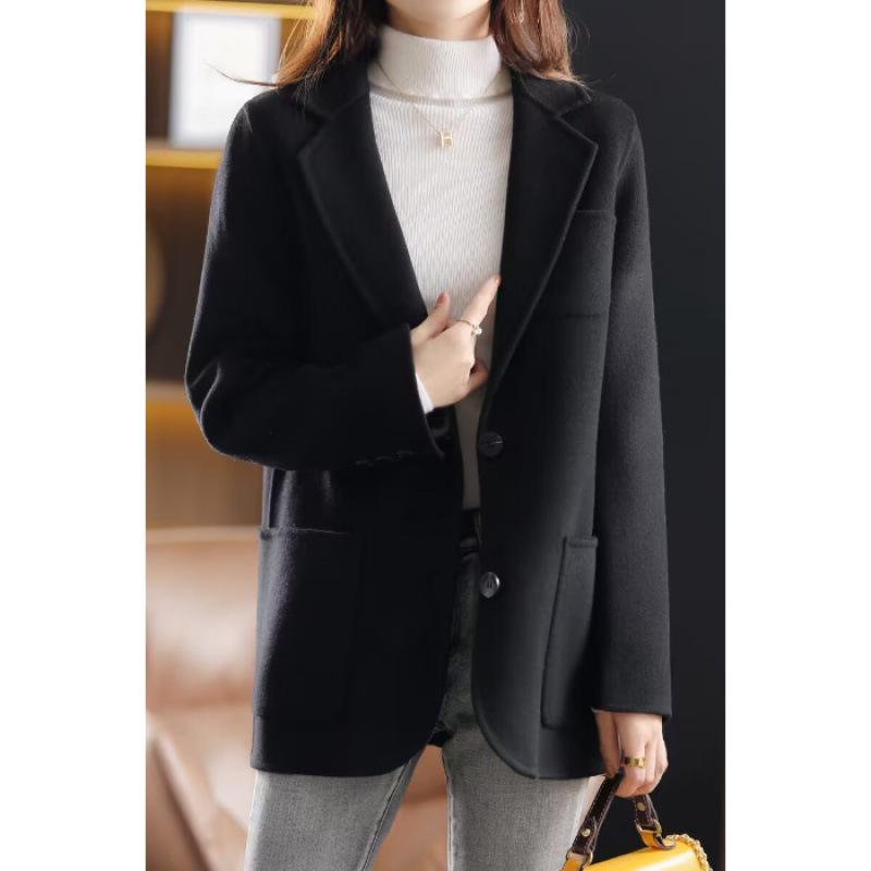 2023 Korean Slim Woolen Coat for Petite Women - Short, Trendy Autumn & Winter Fashion