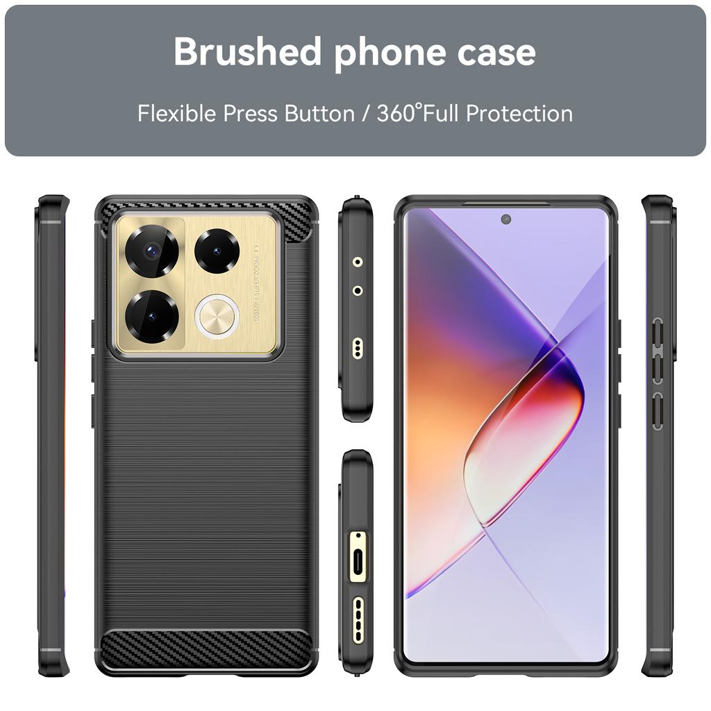 Для Infinix Note 40 Pro note10pro+ 5G силиконовый чехол мягкий матовый чехол для infinix note40 pro plus 5g роскошные чехлы из углеродного волокна