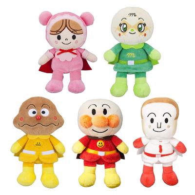 SEGA TOYS Набор мягких игрушек Анпанман Pretty Beans S Plus из 5 штук: Анпанман, Сёкупанман, Каррипанман, Мелонпанна и Акачанман