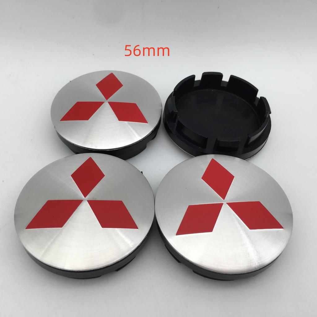 4pcs 3D 56mm 60mm 68mm for Mitsubishi Car Wheel hub Center Cap emblem Badge covers sticker Decals styling auto Accessories