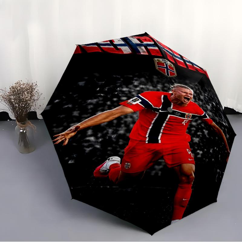 1pc H-Haaland Umbrella, Sun Protection, And UV Shielding. It Has Eight Sturdy Ribs for Outdoor Use And Perfect As a Holiday Gift
