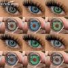 2pcs New Color Contact Lenses for Eyes High Quality Colored Contact Lenses Yearly Blue Eye Contacts Green Cosmetic Lens