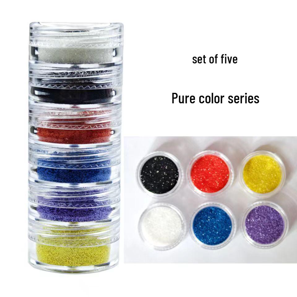 6-Piece Autumn & Winter Maple Leaf Glitter Nail Art Set