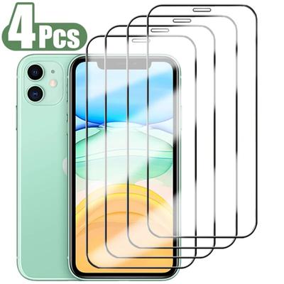 4 шт. полное покрытие закаленное стекло для iPhone 11 12 13 14 Pro Xs Max Защитная пленка для экрана iPhone X XR 7 8 Plus защитная стеклянная пленка