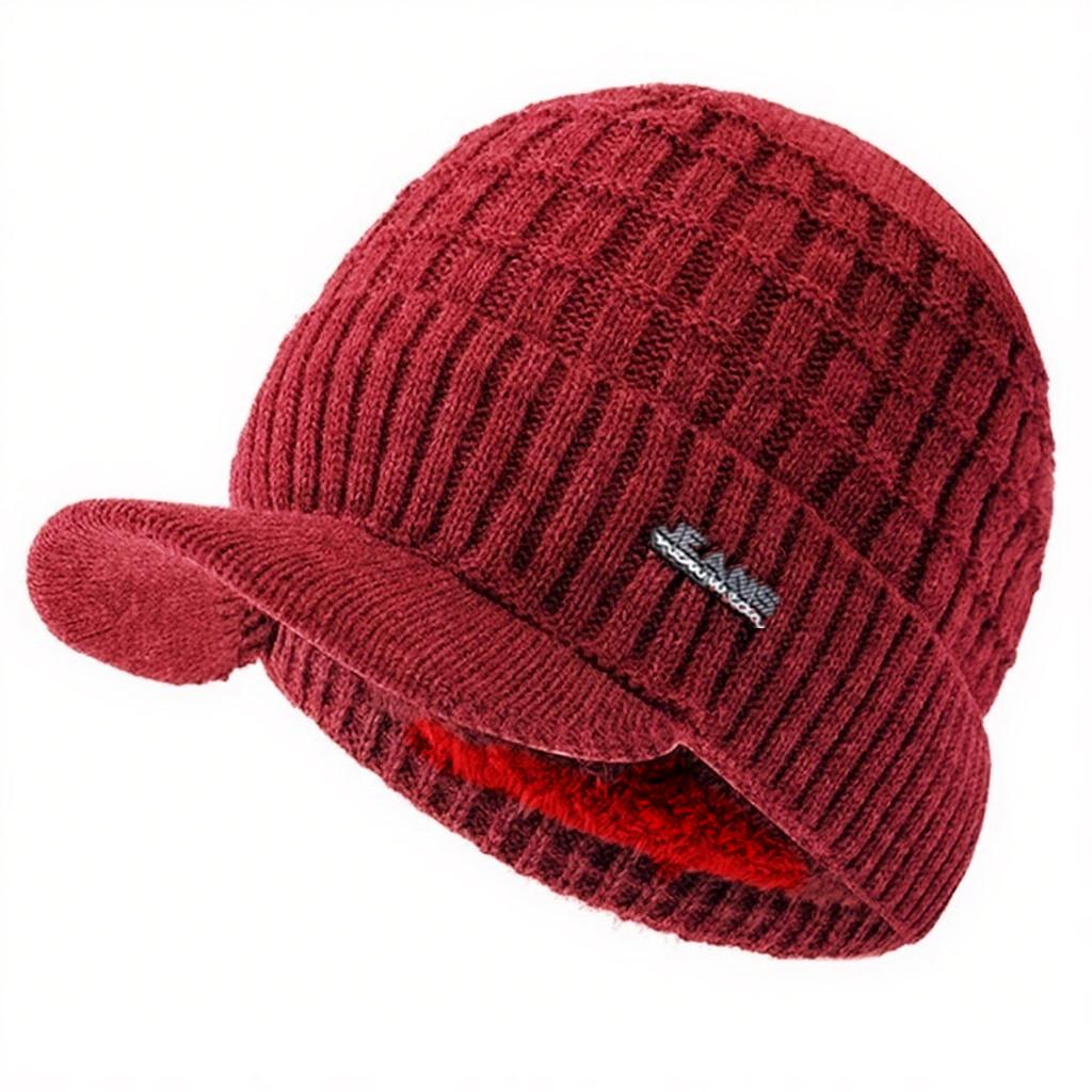 New Style Unisex Winter Hat Plush Fleece Lined Warm Winter Cap Stylish Soft Beanie Hat For Men Women Outdoor Knitted Hat
