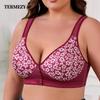 TERMEZY Женский Сексуальный Бюстгальтер на Передней Застежке Беспроводной Мягкий С Принтом Большого Размера Удобно Сидящее Нижнее Белье L-6XL