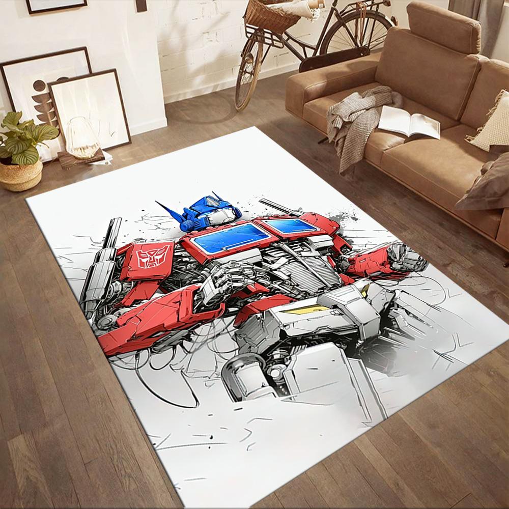 Transformers Optimus Prime Square rugs are a great choice for living rooms, bedrooms, home décor, and as gifts.