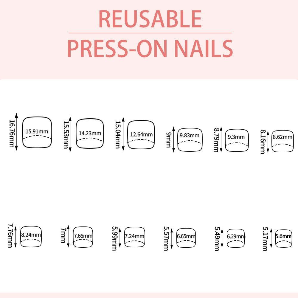 96/144/288 Pcs Artificial Fake Toenail Short Square Foot Nail Art Tips  Foot Extension