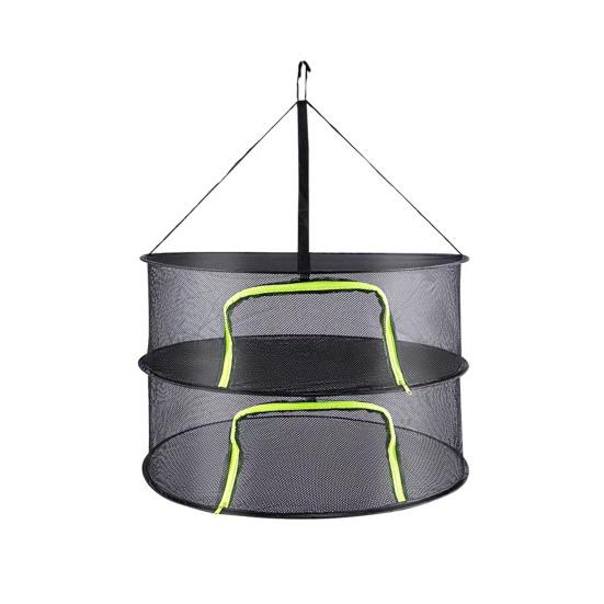 60 см складная сетка для сушки трав 2/4/6/8 слоев круглая сетка для сушки растений корзина с молнией прочная для использования в помещении и на открытом воздухе многоцелевая подвесная трава