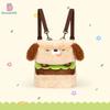 Dog Hamburger Plush Backpack Large Capacity Handbag Cute Kids Gift Birthday