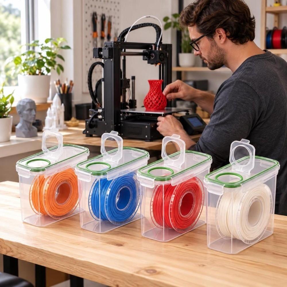 4Pcs Moisture Proof 3D Printing Filament Storage Box Dustproof Filament Dry Box Household