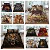 2023 New Style Animal 3D Printing Adults Bedclothes Comforter Duvet Cover Tiger Pattern Bedding Set Pillowcase King Size Double Size