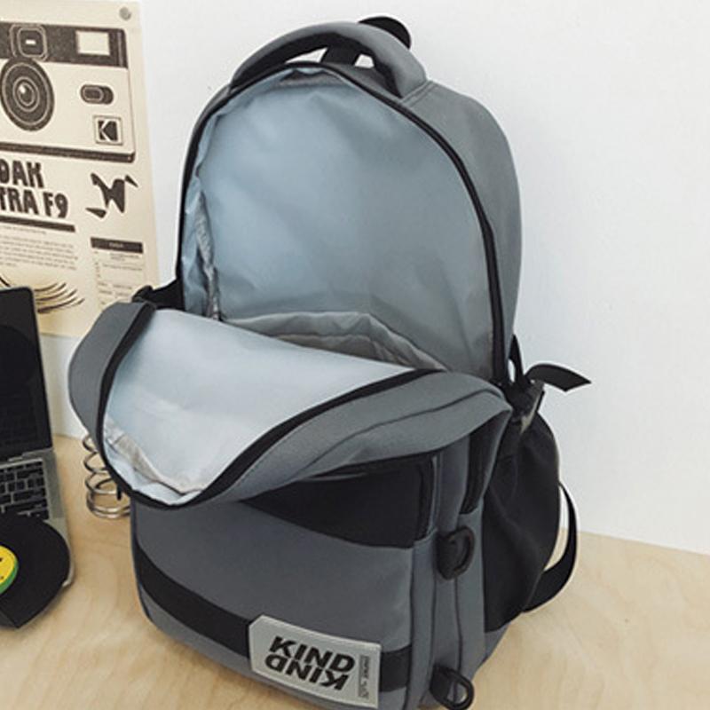 Мужской рюкзак большой вместимости для учеников младших классов средней школы, школьная сумка, женский рюкзак с цветными блоками