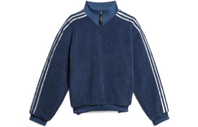 Оригиналы Adidas Originals × Blondey Толстовки Мужские Синие С воротником-стойкой Утепленные Другие GS9267