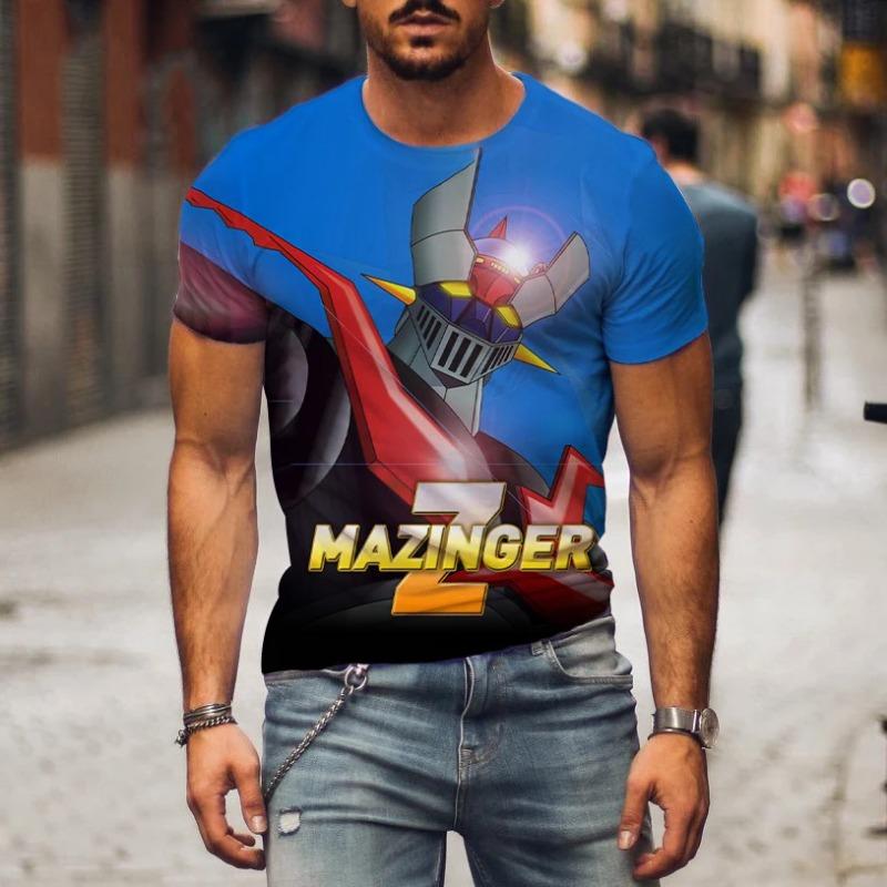 2025 Новая горячая распродажа Mazinger ZT Футболка для мужчин Аниме Робот Мода Повседневная 3D Печатная женская футболка Скидки Одежда для мальчиков Предложение Детская футболка