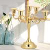 5 Arms Vintage Candlestick Metal Crafts Candle Holder Stand Wedding Party Home Decor