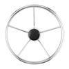 13?12 Inch 5?Spoke Vessel Boat Steering Wheel Stainless Steel Mirror Polishing Accessory