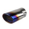 63mm Straight TailPipe Muffler Blue Burnt Tail Throat Tailpipe Stainless Steel Exhaust Muffler 1.5L-2.2L Auto Modification Parts