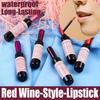 Red Wine Bottle Lip Glaze Lip Color Not Stained Cup Not Easy To Decolor 7ml