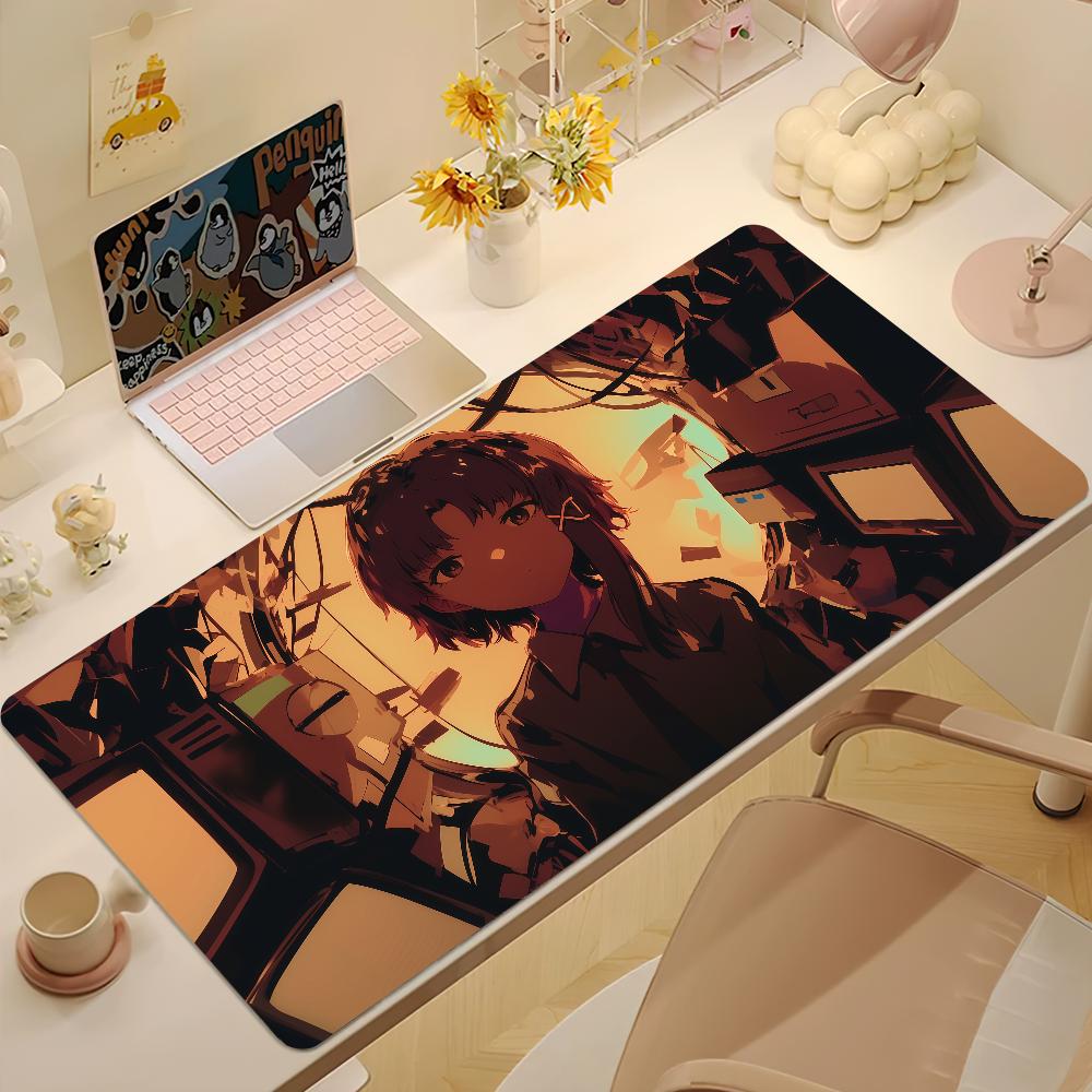 Serial EExperiments Lain Mouse Pad Large NonSlip Lockedge Desktop Computer Desk Mat Keyboard Mousepad Office Gamer Student