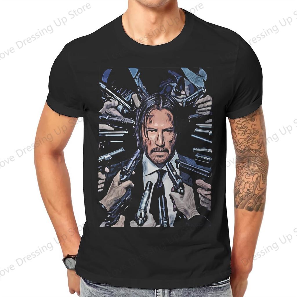 John Wick Movie Classic Art T Shirt Vintage Gothic Unisexs Tshirt Cotton Unisex Clothing