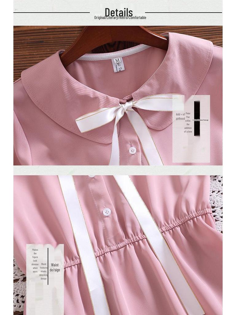 Летнее платье А-силуэта для девочек в корейском стиле - С короткими рукавами, модный принцессный дизайн для детей и подростков