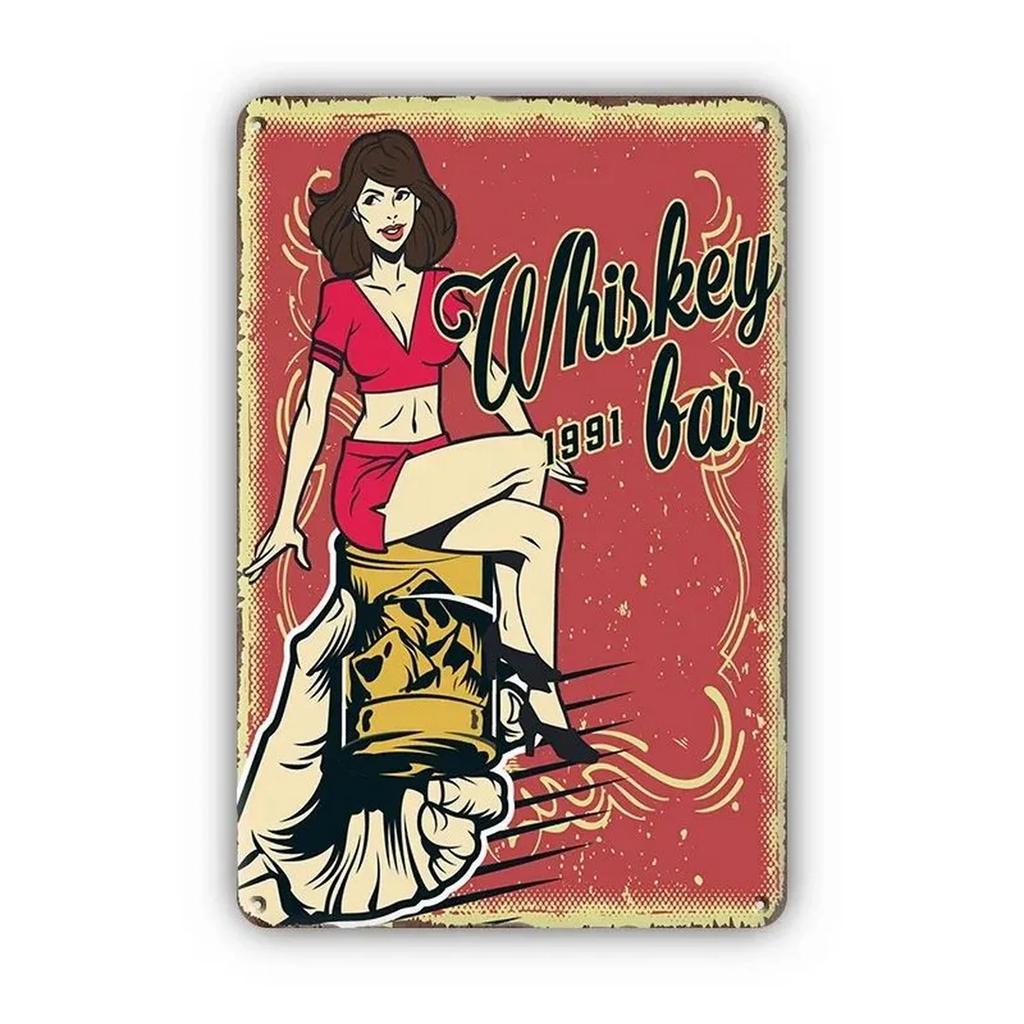 Metal Tin Signs Pinup Girl Beers Wall Decoration Plaque Vintage Art Poster Iron Painting for Man Cave Home Cafe Garden Club Bar
