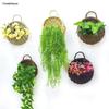 1 шт. Настенный цветочный горшок-корзина из ротанга, плетеная корзина для сада, держатель для комнатных растений, 4 цвета