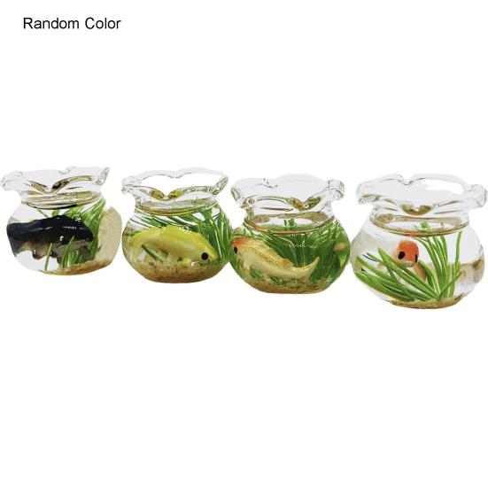 Игрушка-аквариум, миниатюрные украшения, кукольный домик из смолы, аквариум, аксессуары для сцены для девочек