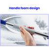 Car Snow Brush Ice Scraper Aluminum Alloy Long Handle EVA Sponge Grip Flexible Nylon Bristles Auto Windshield Snow Removal Broom Ice Shovel Tool
