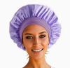 Шапочка для душа с широкими полями из эластичного атласа для ухода за волосами — для сна, посещения салона и душа для женщин