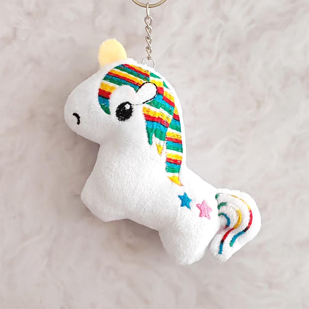 Soft Unicorn Plush Toy Pendant With Sealed Velvet Fabric For Gift Giving